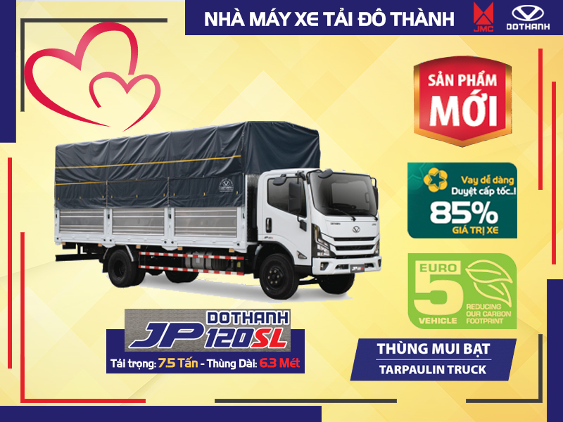 Xe Tai Do Thanh IP120SL Thung bat Xe Tải Đô Thành JP120SL Thùng Bạt - 7.5 Tấn