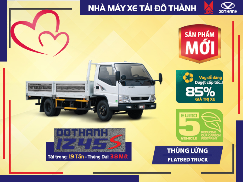 Xe Tai Do Thanh IZ45S Thung lung Xe Tải Đô Thành IZ45S Thùng Lửng - 1.9 Tấn