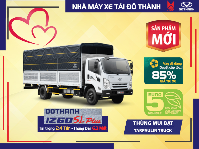 Xe Tai Do Thanh IZ60SL Thung bat Xe Tải Đô Thành IZ60SL Thùng Bạt - 2.4 Tấn