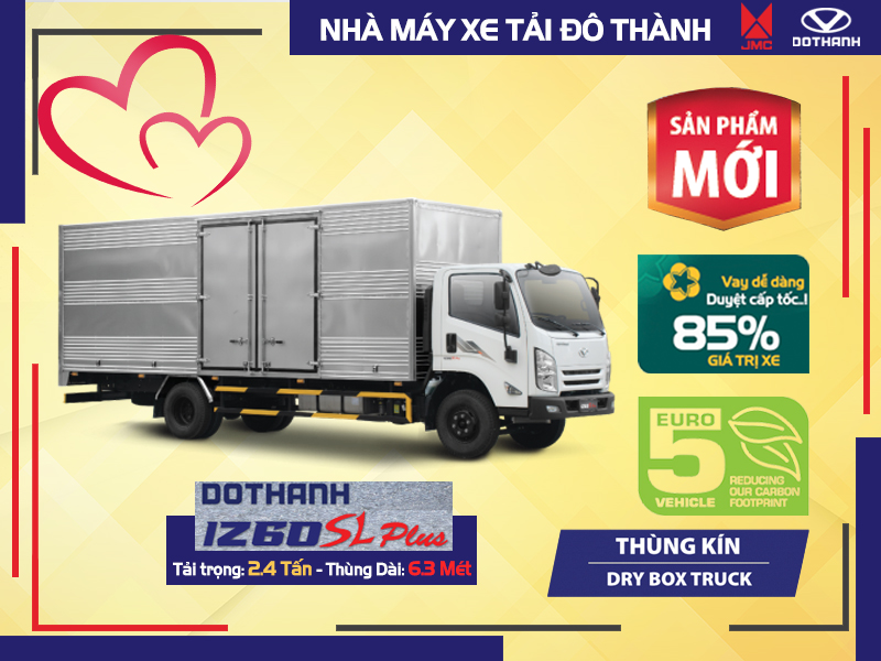 Xe Tai Do Thanh IZ60SL Thung kin Xe Tải Đô Thành IZ60SL Thùng Kín - 1.9 Tấn