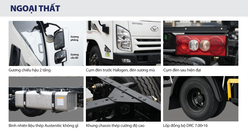 ngoai that xe tai do thanh iz65m Xe Tải Đô Thành IZ65M Thùng Lửng - 3.5 Tấn