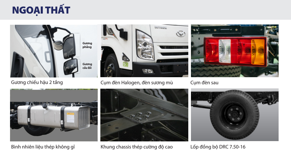 ngoai that xe tai do thanh iz71sl Xe Tải Đô Thành IZ71SL Thùng Bạt - 3.5 Tấn