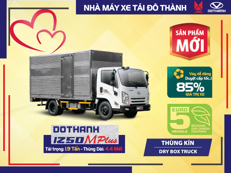 Xe Tải Đô Thành IZ50M Plus Thùng Kín - 1.9 Tấn 1 Xe Tải Đô Thành IZ50M Plus Thùng Kín - 1.9 Tấn xe tai do thanh iz50m plus thung kin Xe Tải Đô Thành IZ50M Plus Thùng Kín - 1.9 Tấn
