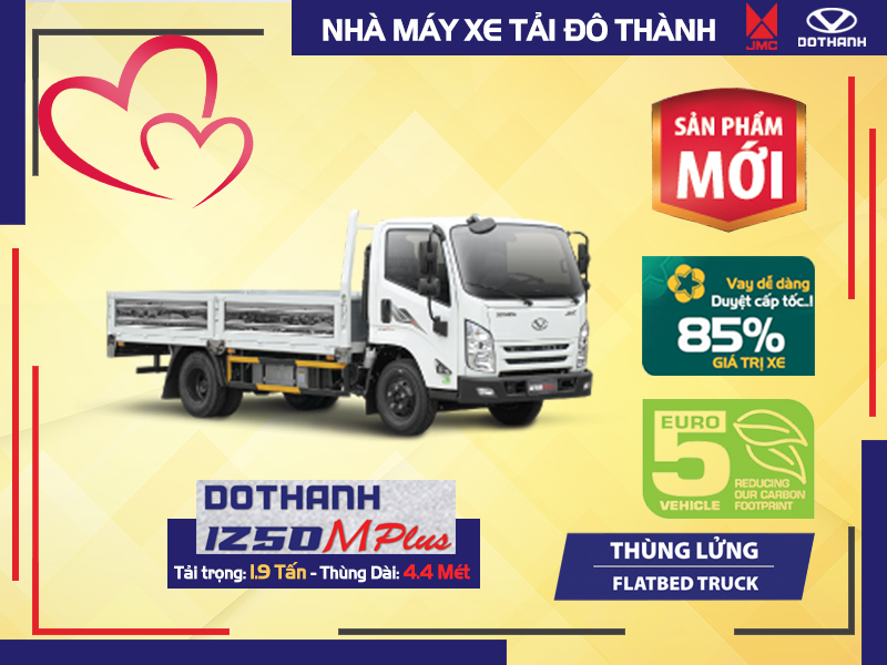 xe tai do thanh iz50m plus thung lung Xe Tải Đô Thành IZ50M Plus Thùng Lửng - 1.9 Tấn