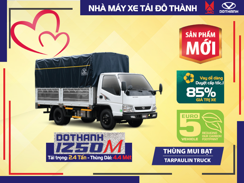 xe tai do thanh iz50m thung bat 1 Xe Tải Đô Thành IZ50M Thùng Bạt - 2.4 Tấn